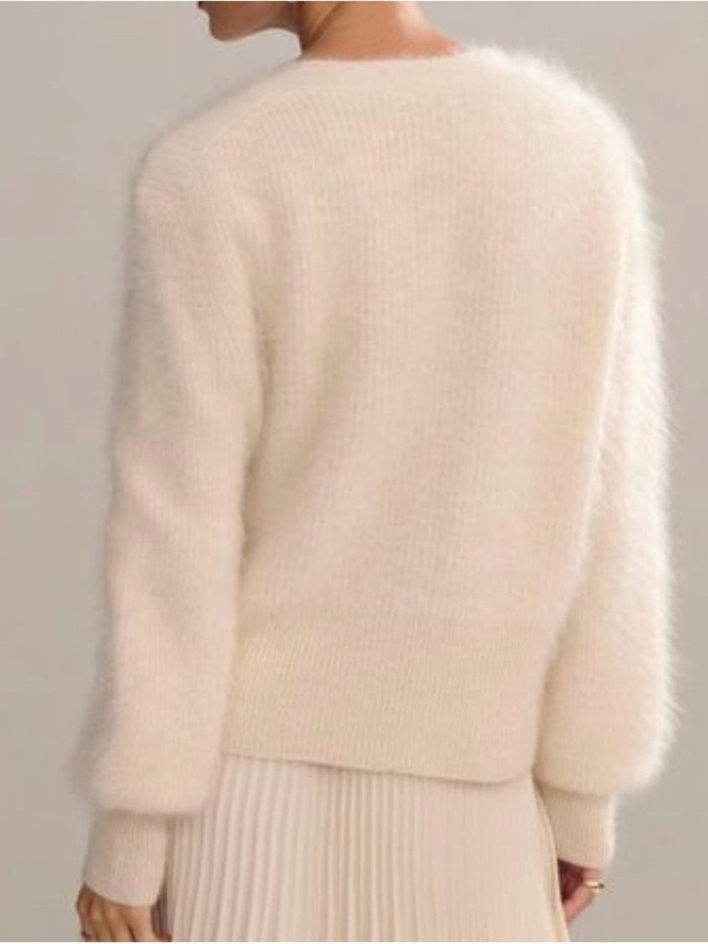 Jenni Kayne Cashmere Peyton Cardigan Ivory (S) - Picture 2 of 4